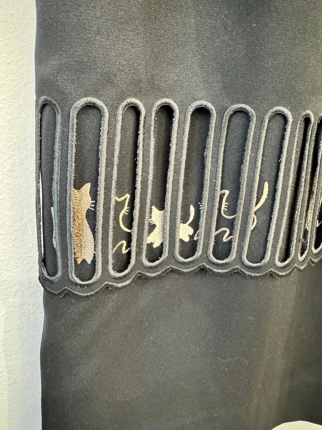 japan vintage 펀칭 캣자수 스커트 상품이미지3