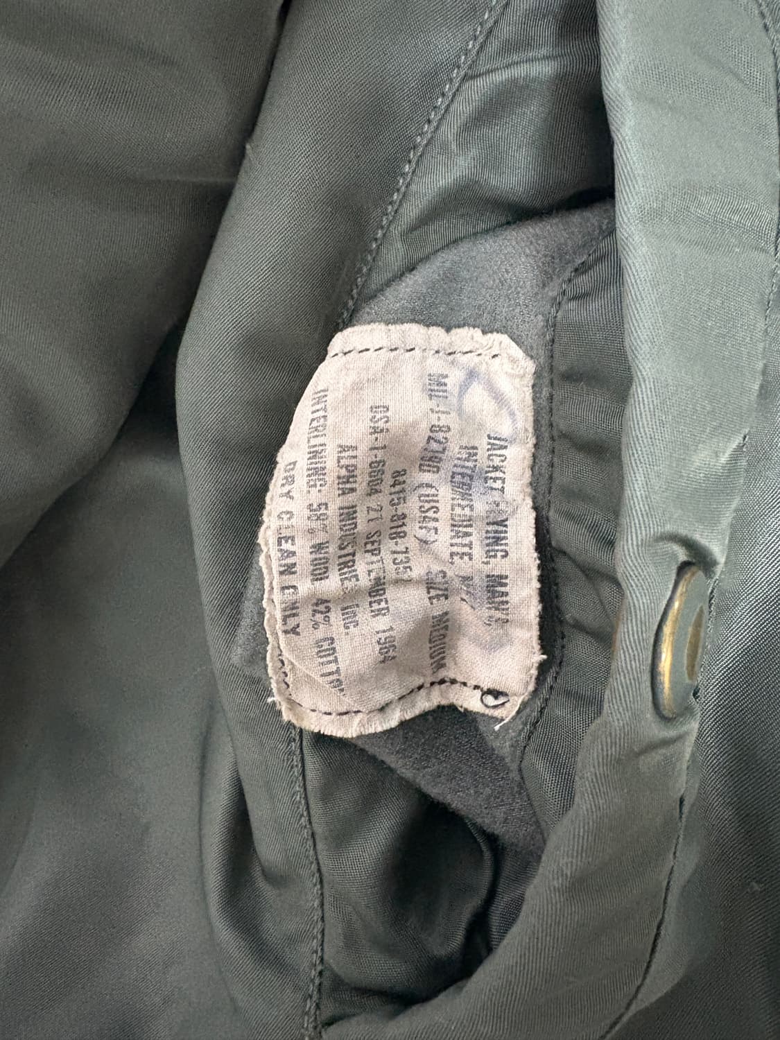 60년대 60s 마원 항공자켓 ma-1 상품이미지8