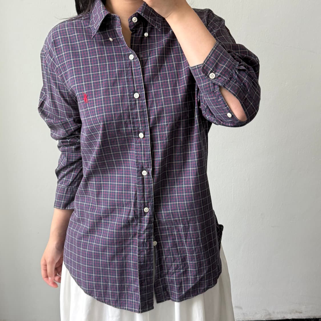 [L] 폴로 클래식핏 체크 셔츠 상품이미지1