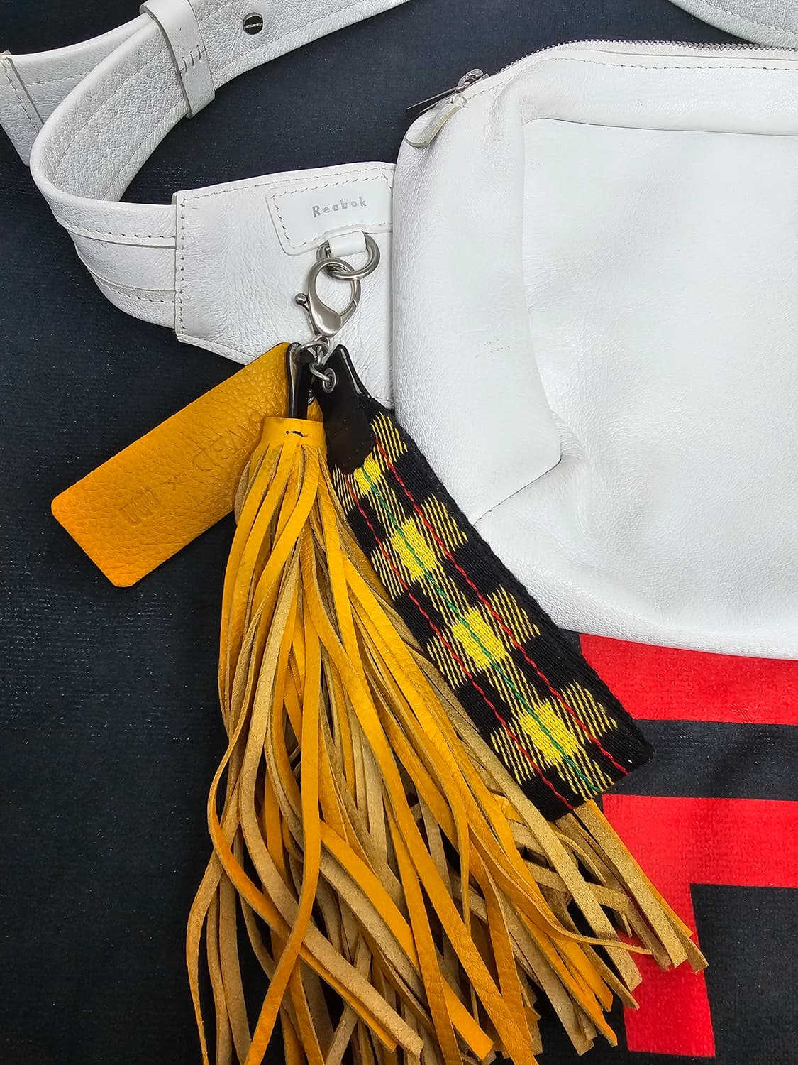 새상품 소잉바운더리×리복 콜라보 레더 바디백 상품이미지3