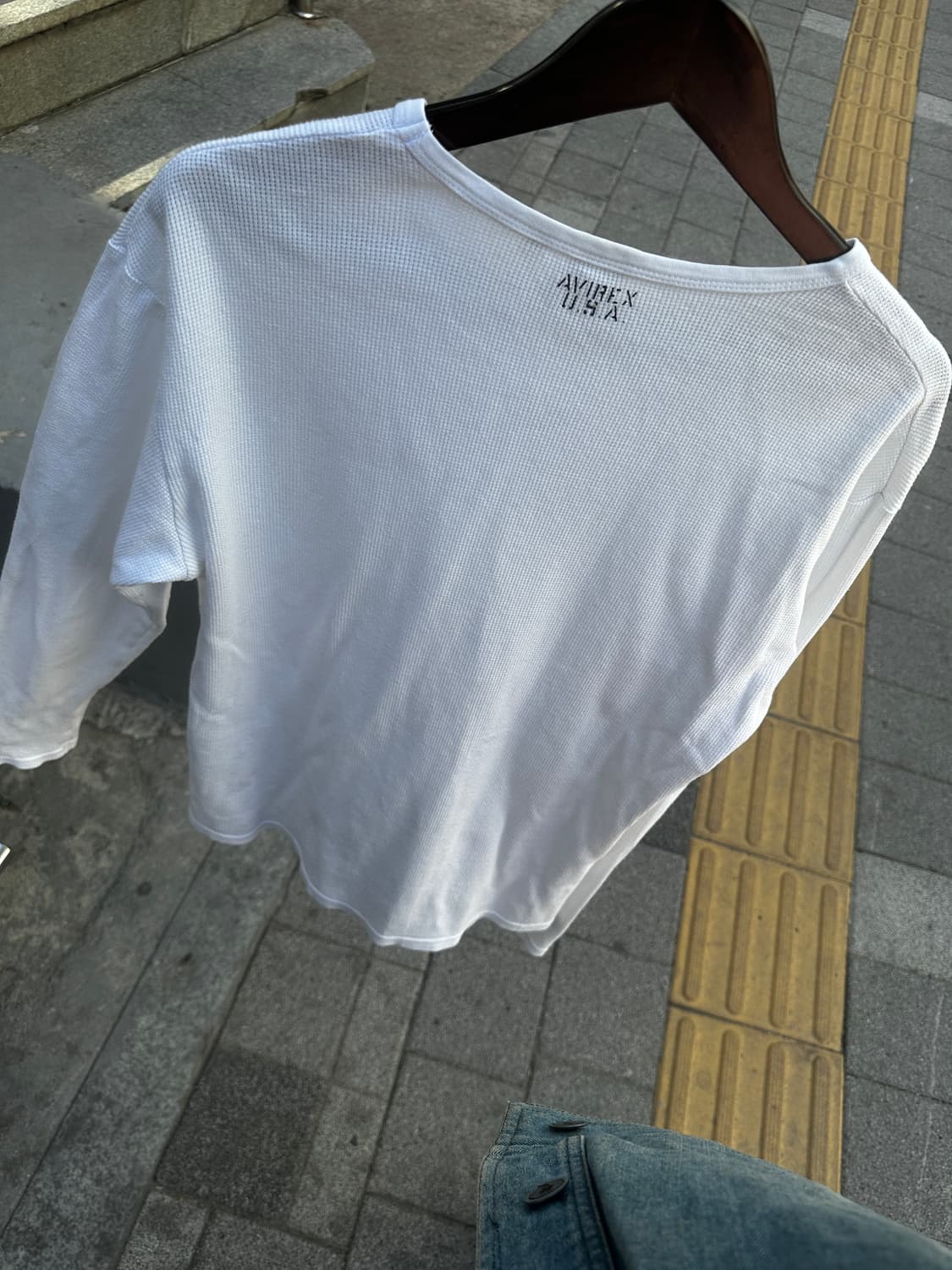 AVIREX 와플 롱슬리브 티셔츠 상품이미지3