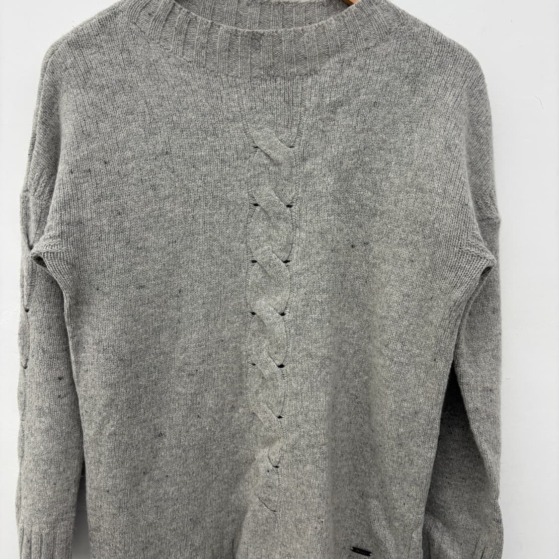 Barbour 케이블 니트 스웨터 그레이 여성 L 상품이미지2