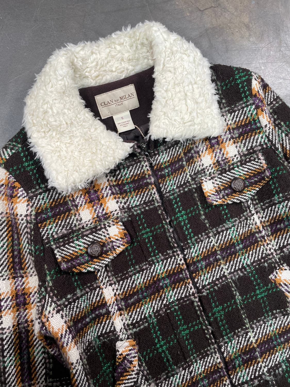 빈티지 타탄 체크 울 자켓 상품이미지2