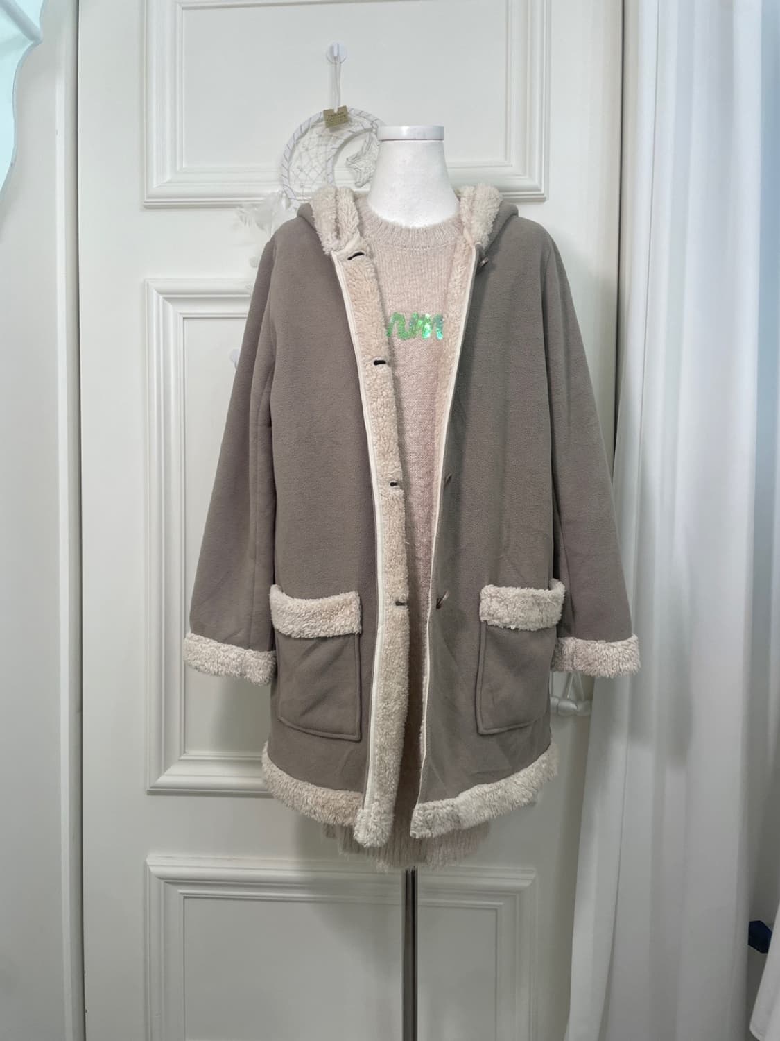 moca fur pocket point hoodie coat 상품이미지9