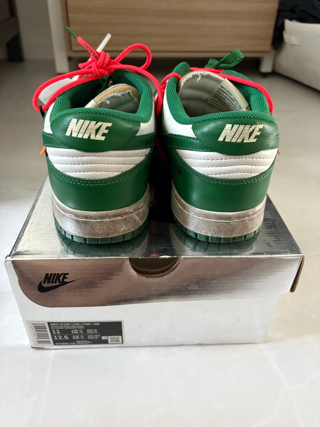 나이키 오프화이트 덩크 그린 상품이미지4