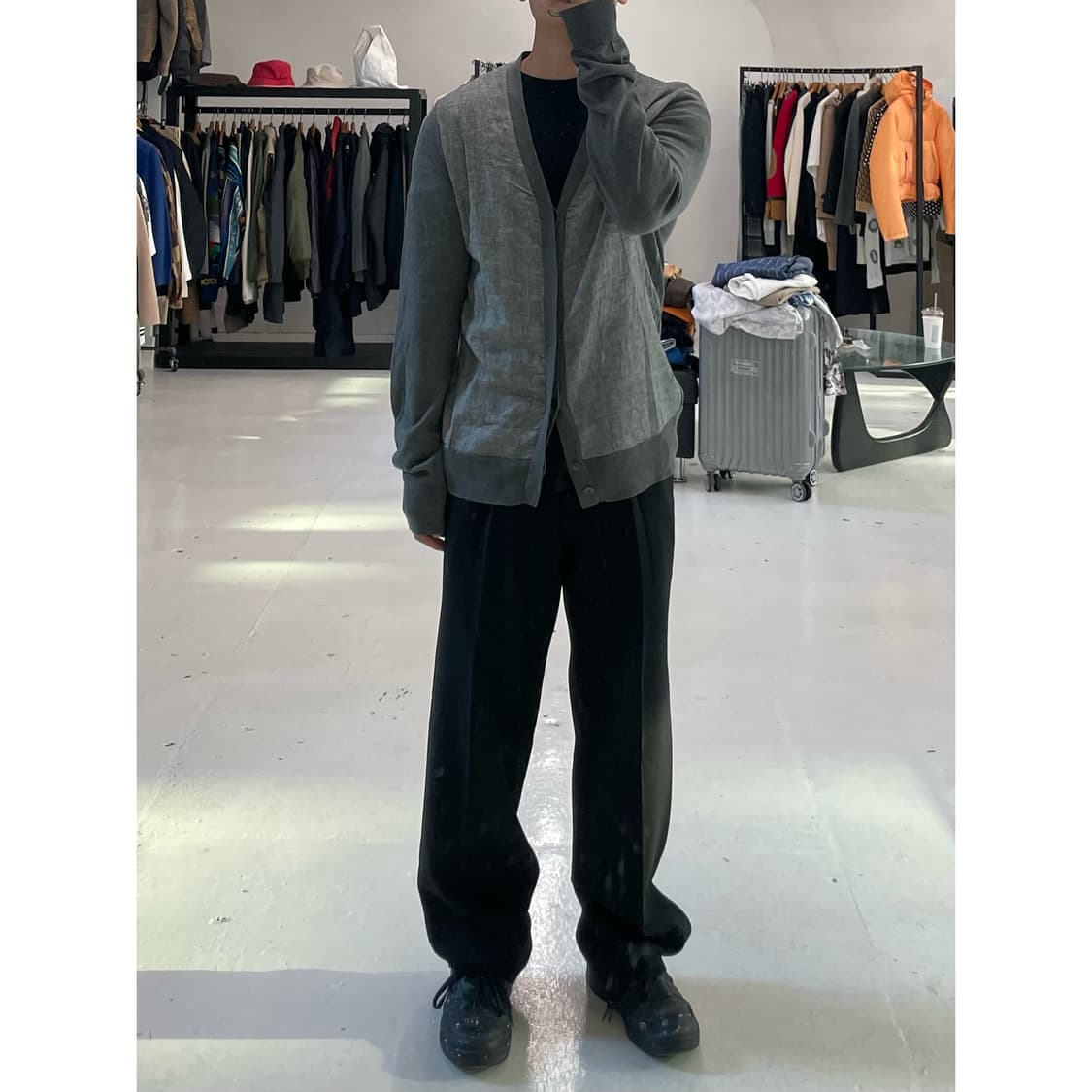 Calvin klein 린넨 코튼 믹스드 가디건 상품이미지2