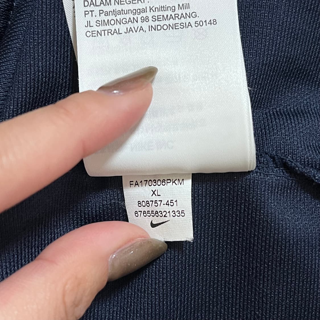 [정품] 나이키 네이비 화이트스우시 져지 집업 [ XL ] 상품이미지6