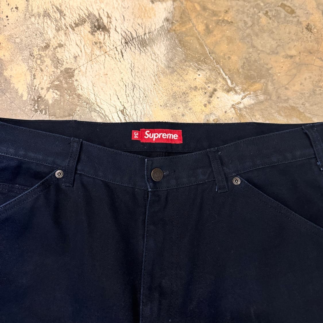 슈프림 더블니 페인터 팬츠 블랙 - 24SS 상품이미지7