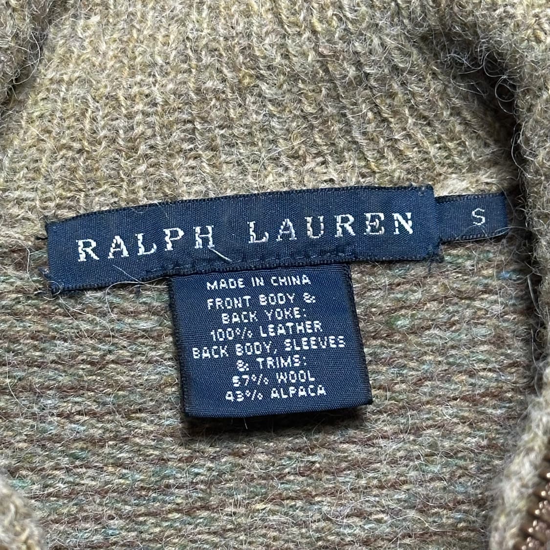 S 폴로랄프로렌 여성용 염소가죽 / 울 집업 자켓 상품이미지4