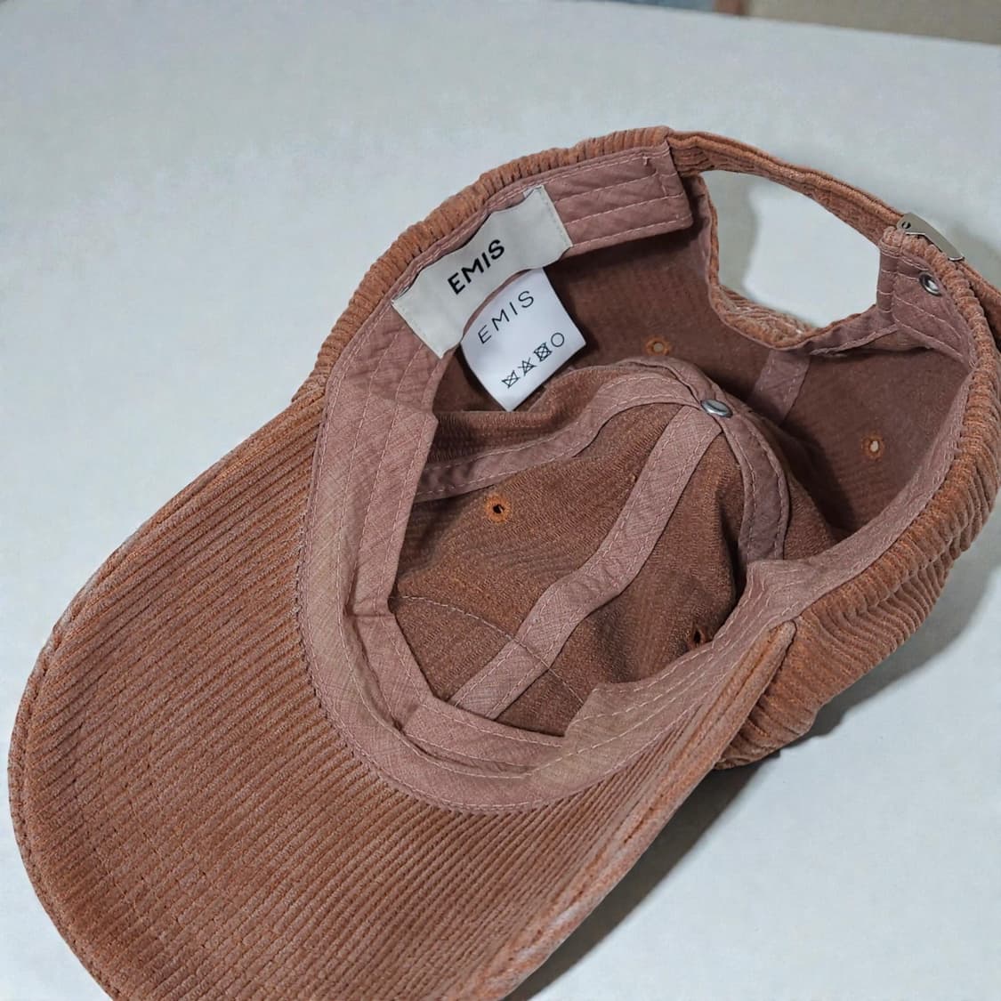 EMIS 코듀로이 볼캡 브라운 프리사이즈 상품이미지5