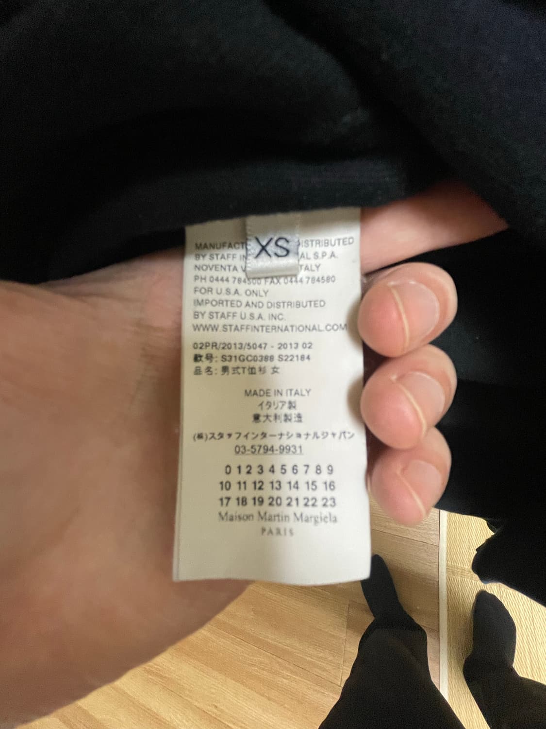 메종 마르지엘라 블랙 롱 티셔츠 상품이미지4