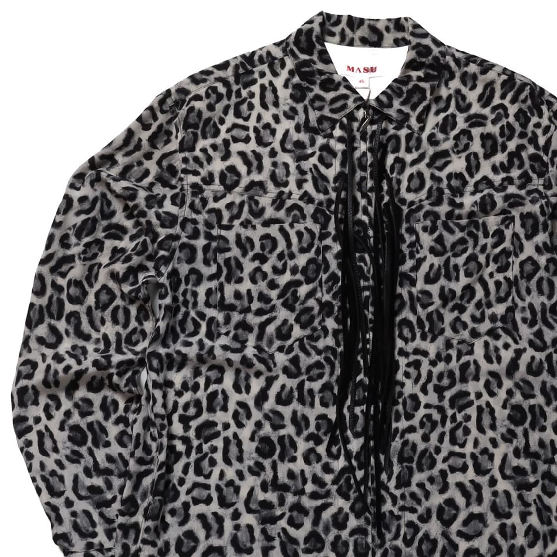 MASU Zip Up Leopard Silk Shirt    상품이미지3