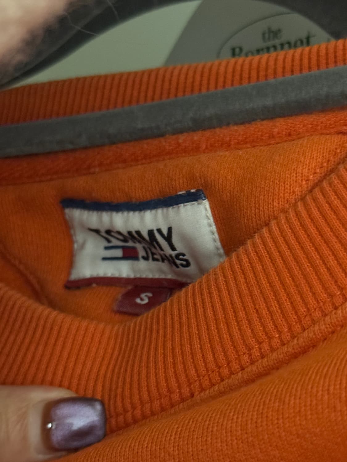 타미힐피거 빅로고 오버핏 오렌지 맨투맨 티셔츠 스웻셔츠 S 상품이미지7