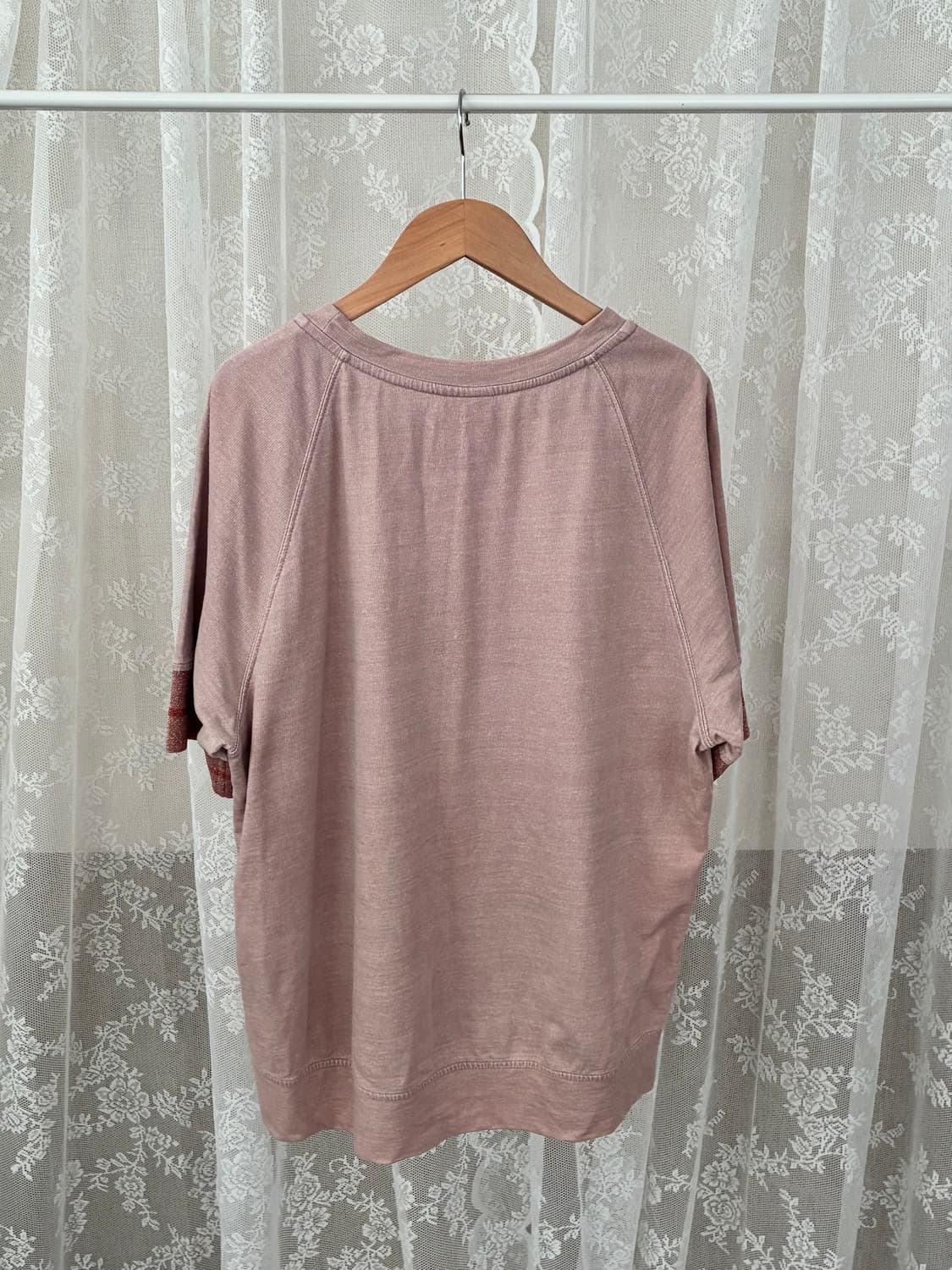 F) 럭키슈에뜨 반팔 티셔츠 핑크베이지 상품이미지2