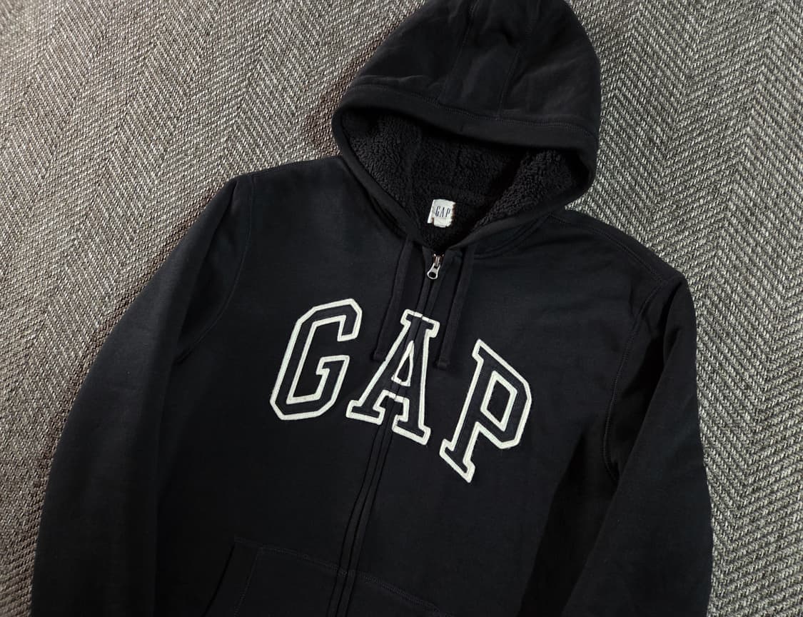 갭 GAP 보아털 블랙 후드집업
 상품이미지4