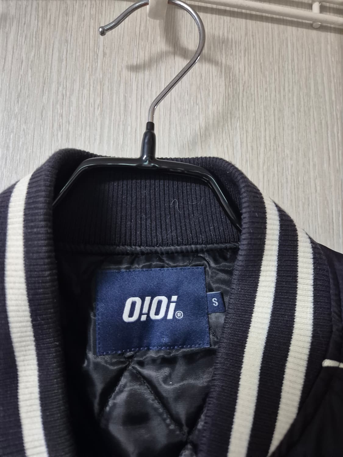 oioi 코스모 스타 바시티 자켓 블랙 S 오아이오아이 상품이미지6