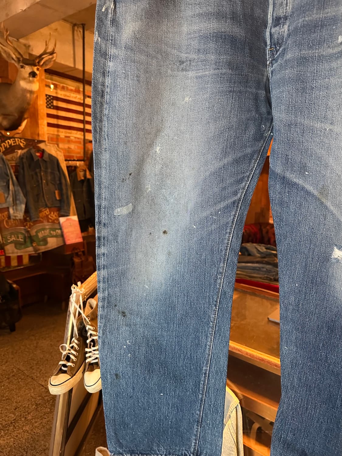 빅사이즈 70s USA 빈티지 리바이스 501 66전기 셀비지 데님 팬츠 상품이미지6