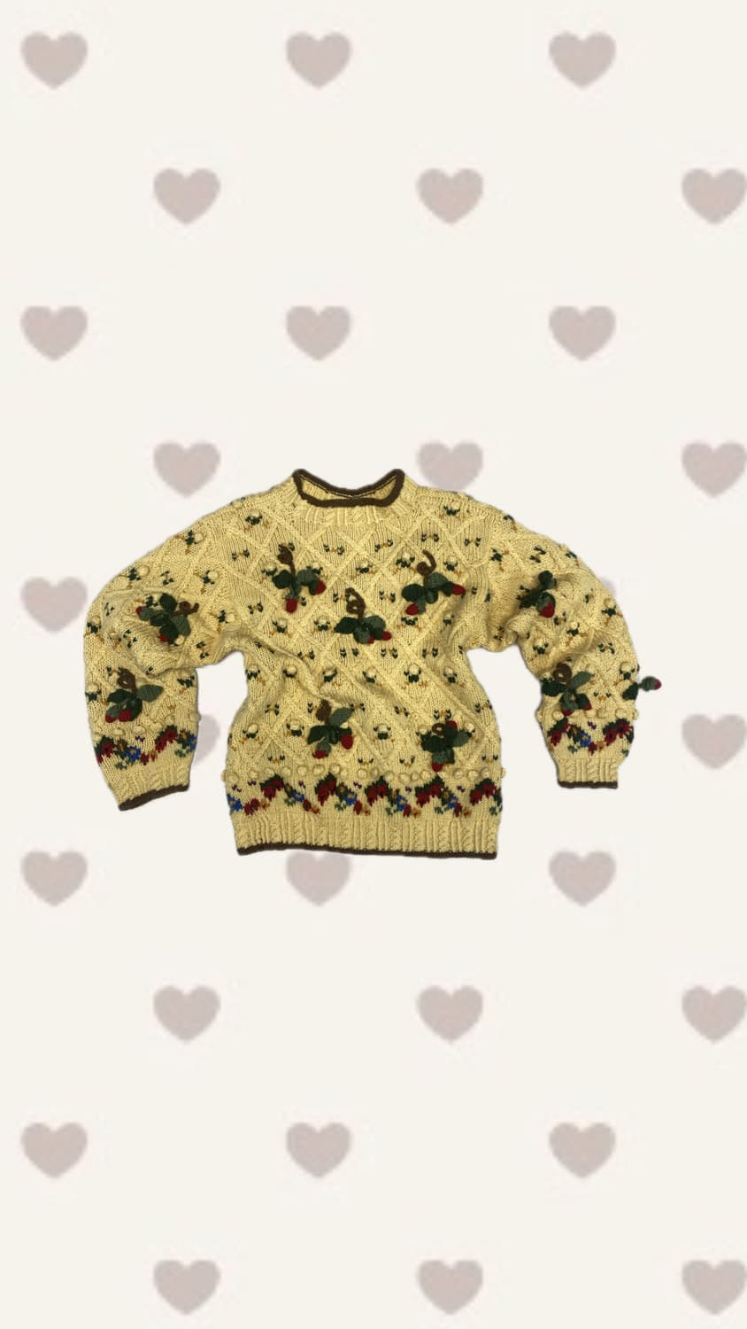 딸기 폼포미 니트 상품이미지5