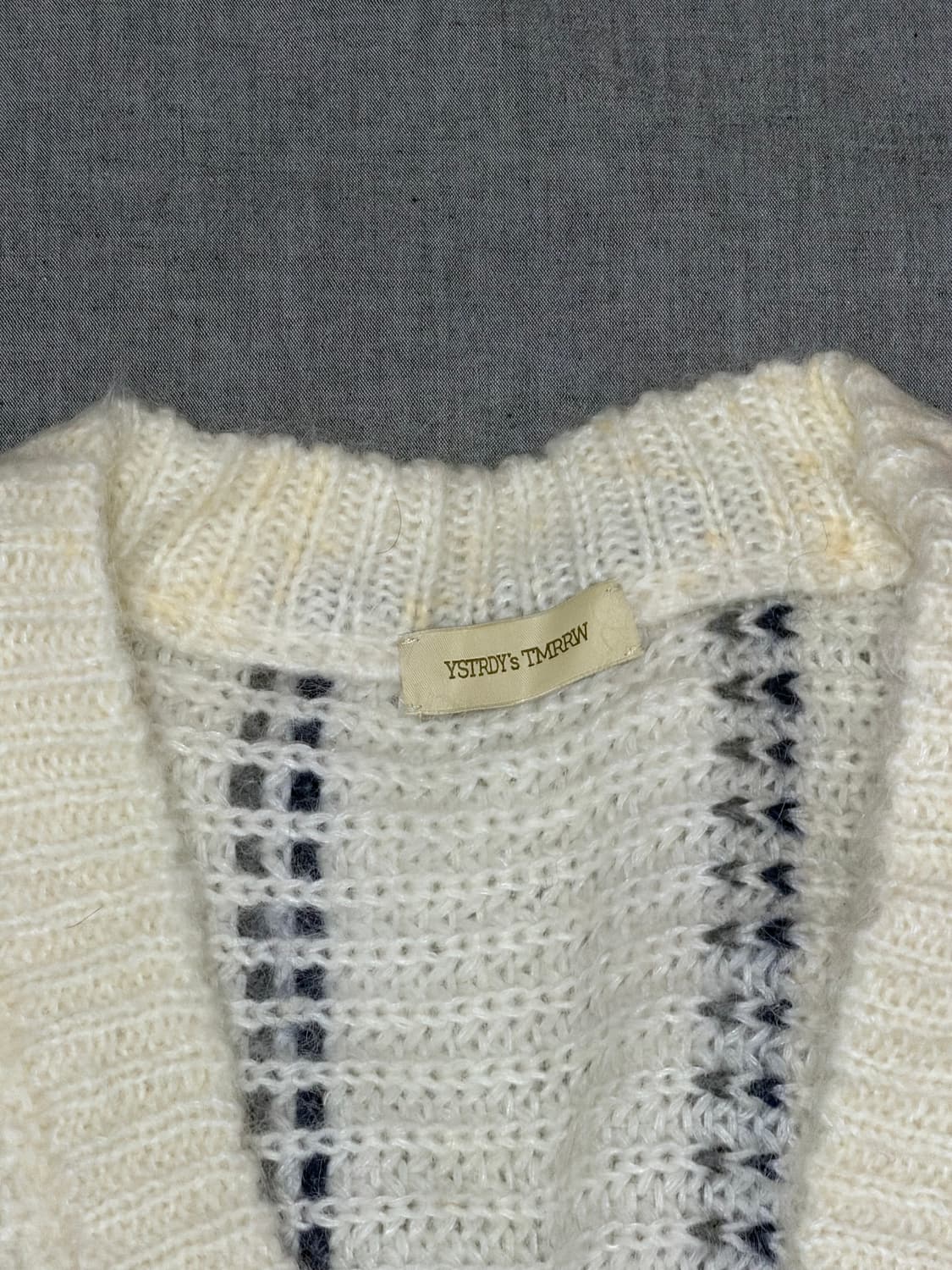 [L] 예스터데이투모로우 모헤어 가디건 화이트 상품이미지4