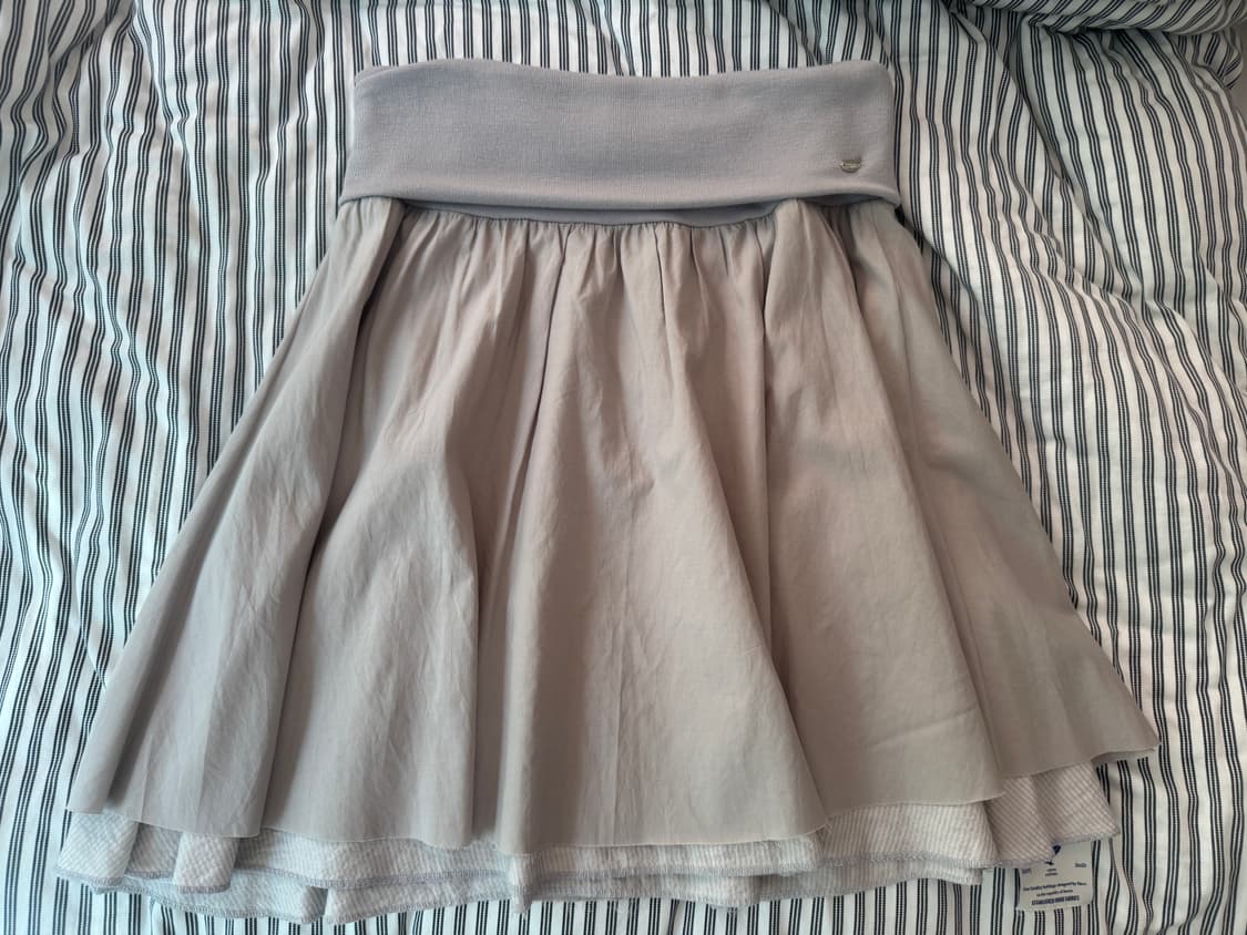 코이세이오 더블 셔링 스커트 그레이 2사이즈 상품이미지1