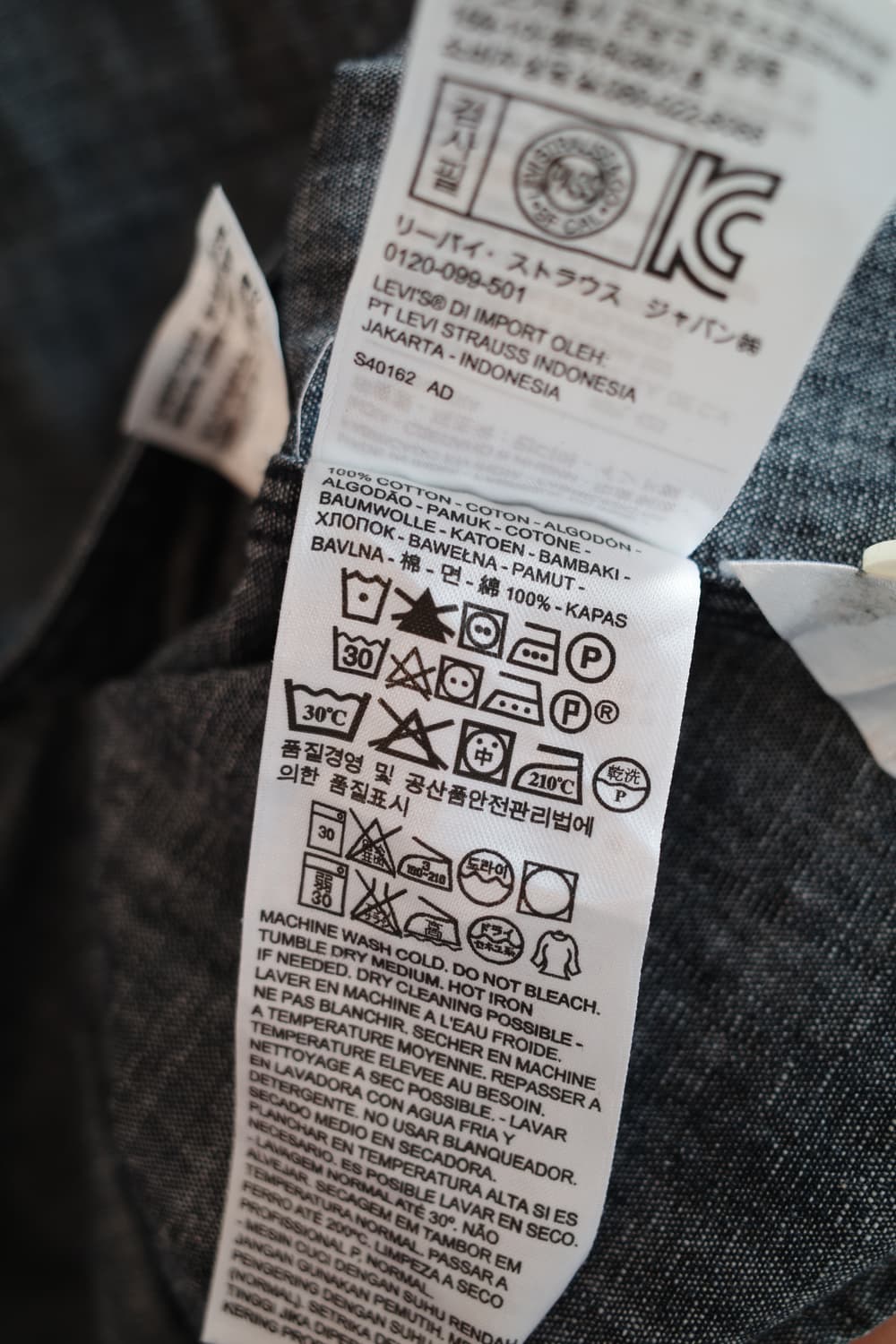 Levis 리바이스 샴브레이 원단 투포켓 셔츠 상품이미지5