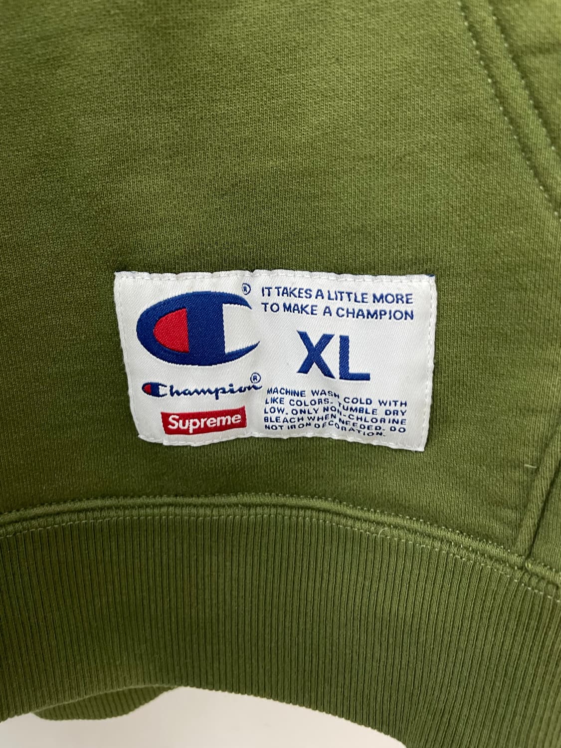 슈프림X챔피온 그린 후드 스웻셔츠 H2181 상품이미지3