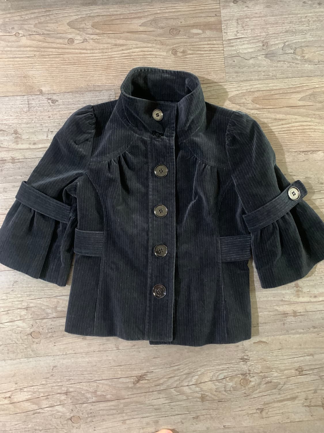 버버리 블루 라벨 코듀로이 테일러드 자켓 블랙 38 상품이미지2