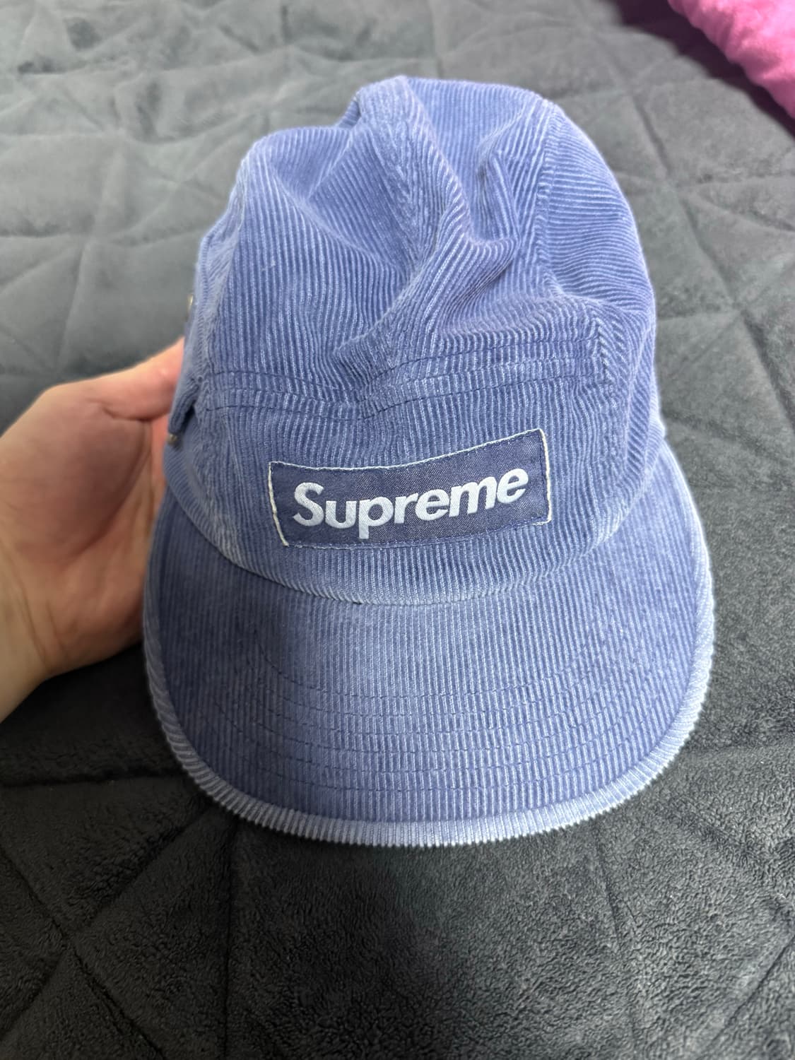 슈프림 코듀로이 포켓 캠프캡 블루 상품이미지2