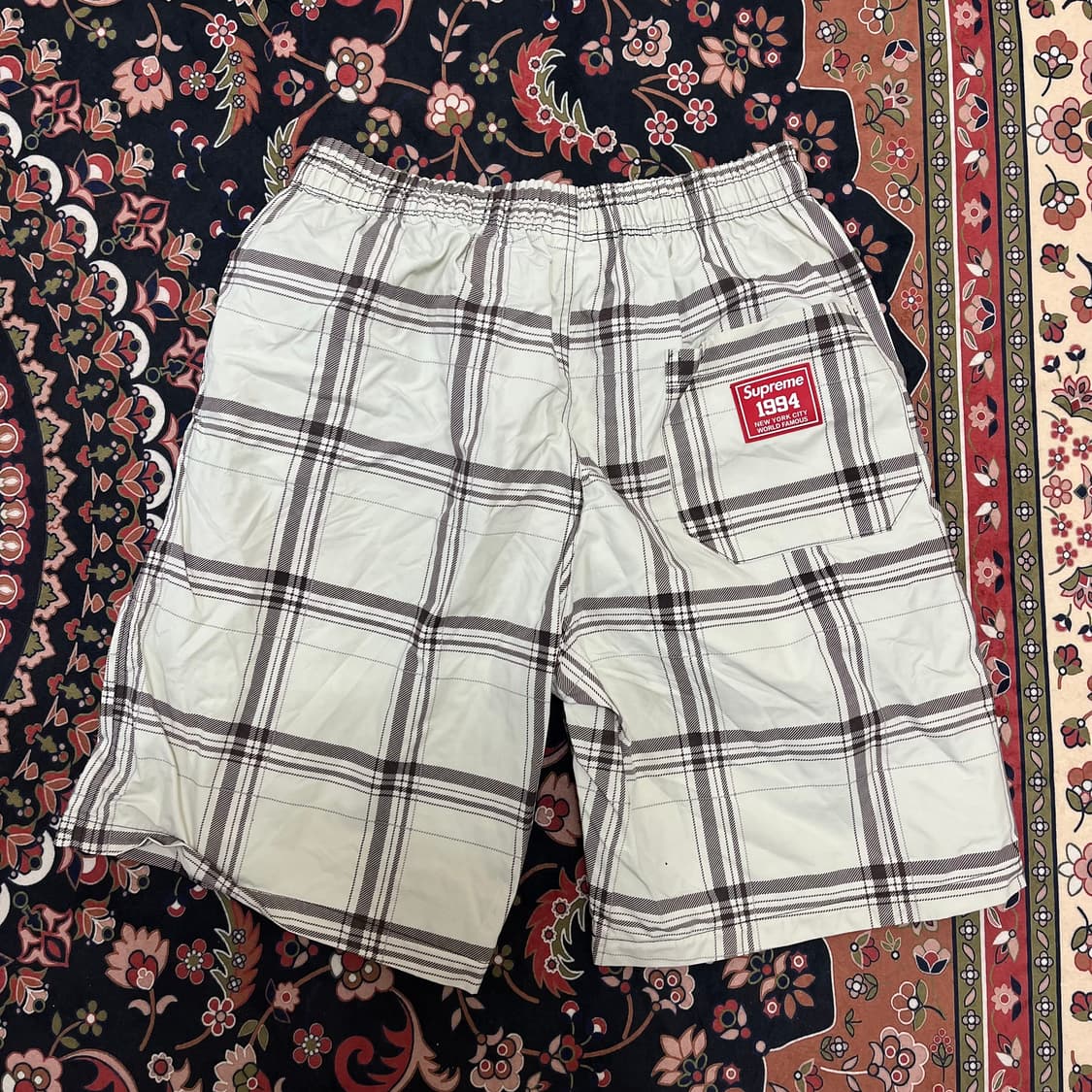 슈프림 1994 플래드 이지 체크 보드 쇼츠 반바지 M 상품이미지5