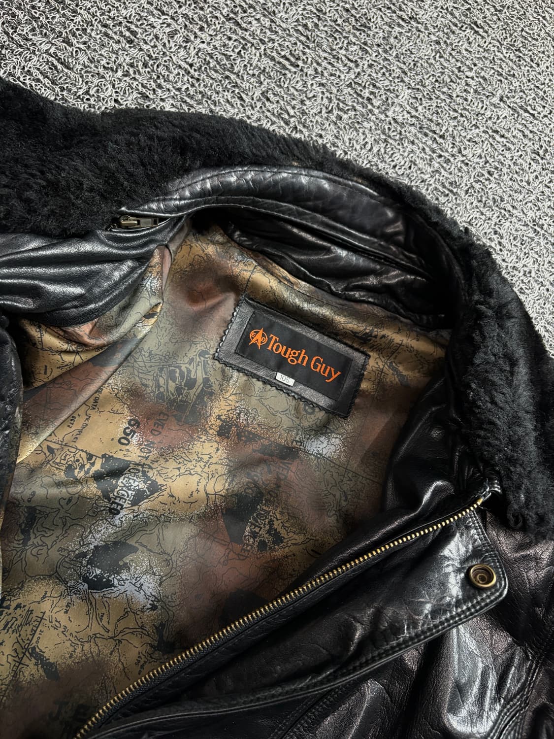 빈티지 아카이브 퍼 카라 카우하이드 레더 자켓 3240 상품이미지4