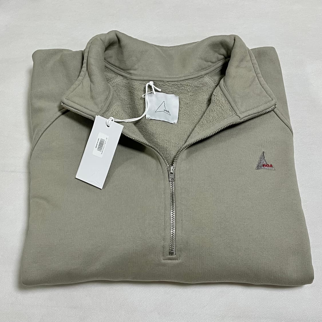 [L,XL]로아 하이킹 25fw Logo 490gsm 하프집업/그레이 상품이미지3