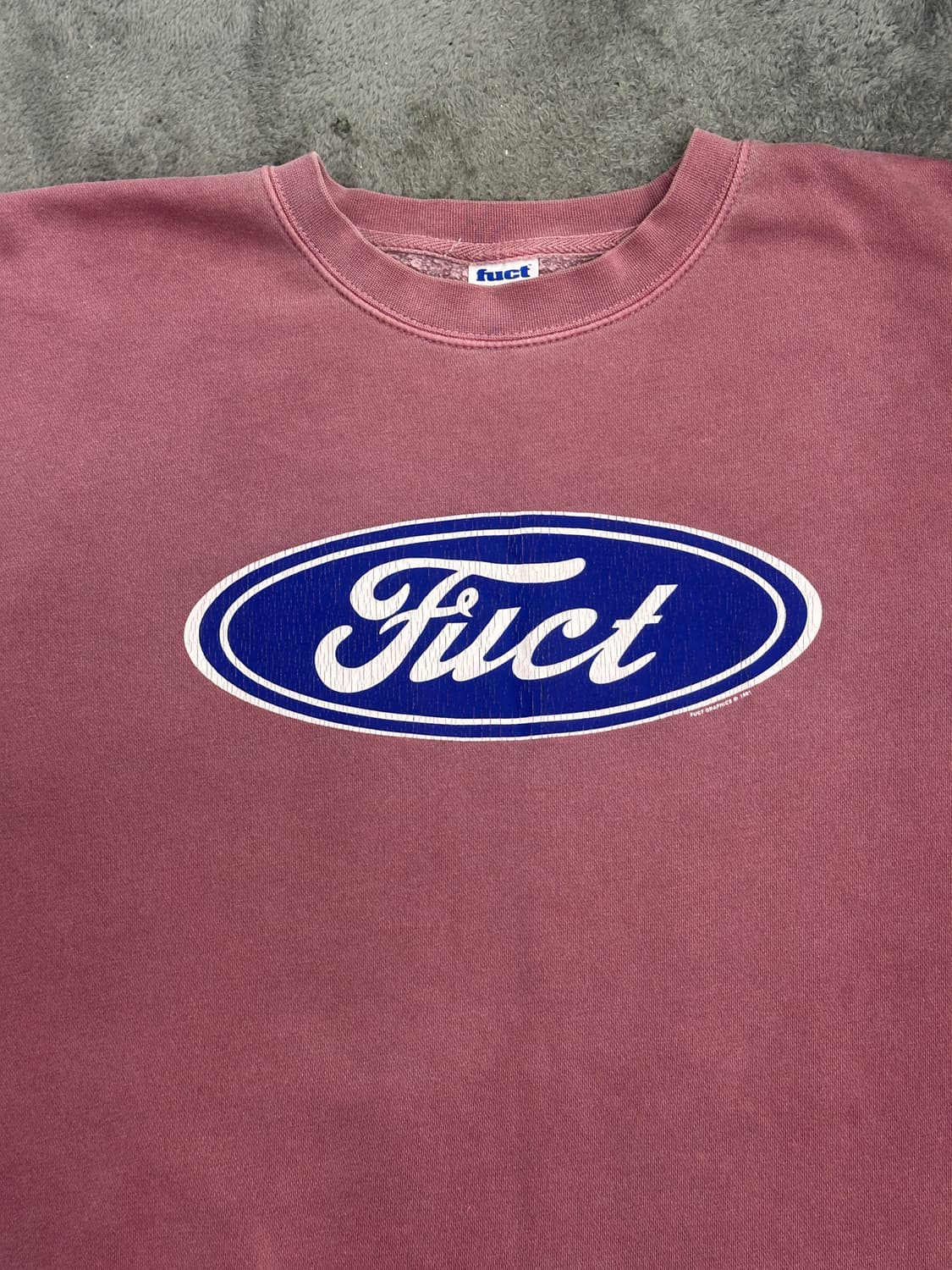 00s FUCT 오발 로고 스웻셔츠 XL 상품이미지3