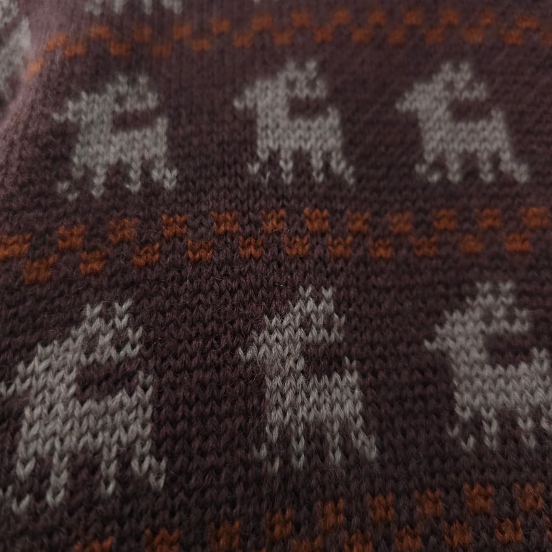 모100% 사슴패턴 빈티지니트 상품이미지6