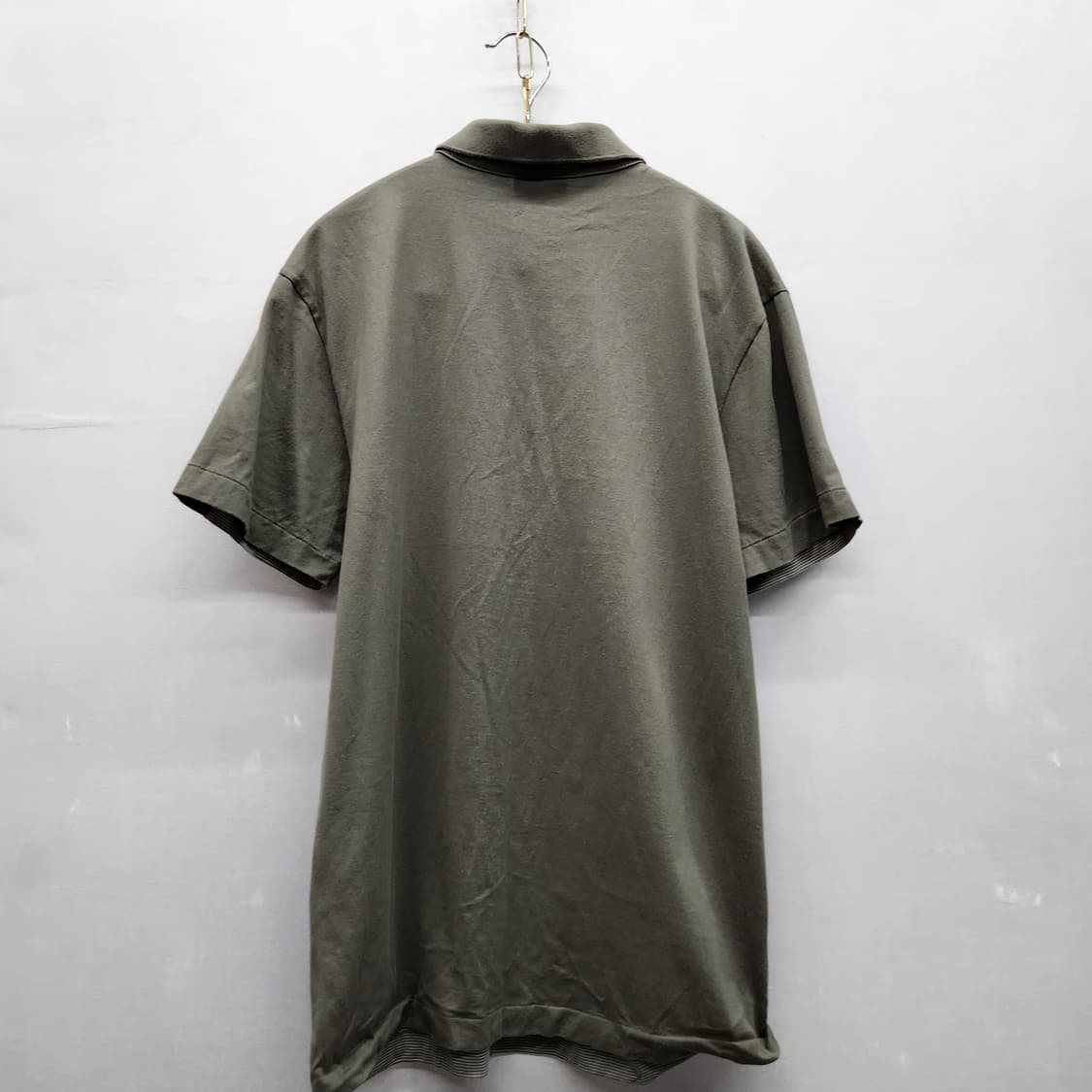 라코스테 스트라이프 올리브카키 반팔카라 3(M) 상품이미지4