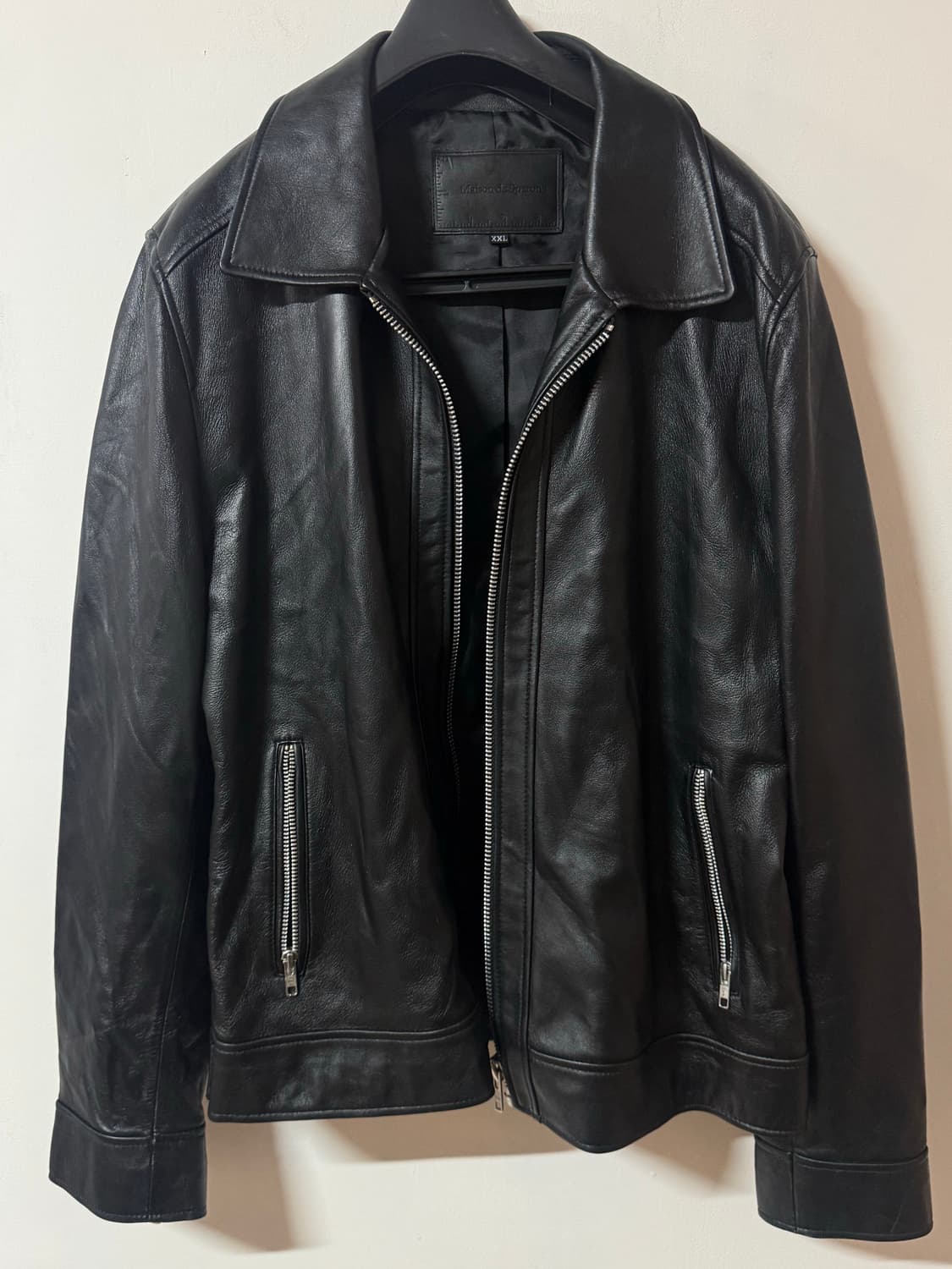 스페로네 lamb skin leather 램스킨 블랙 양가죽자켓 빈티지 상품이미지1