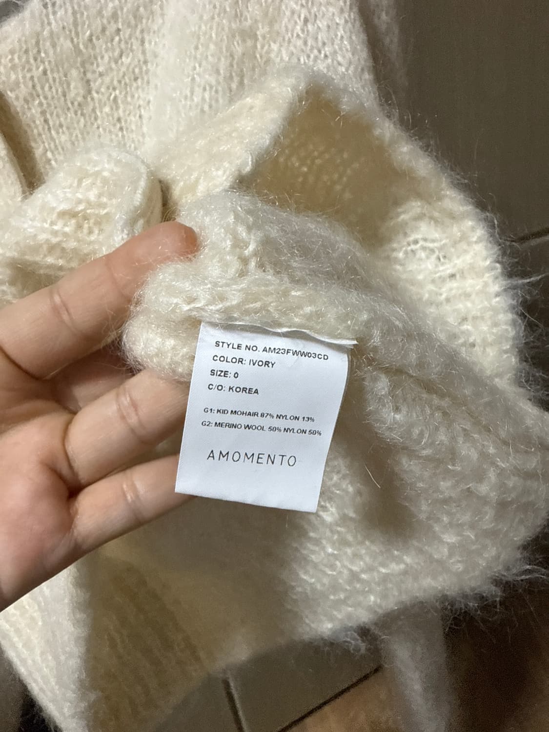 Amomento 아모멘토 뉴그랜마니트 아이보리 0사이즈 상품이미지3