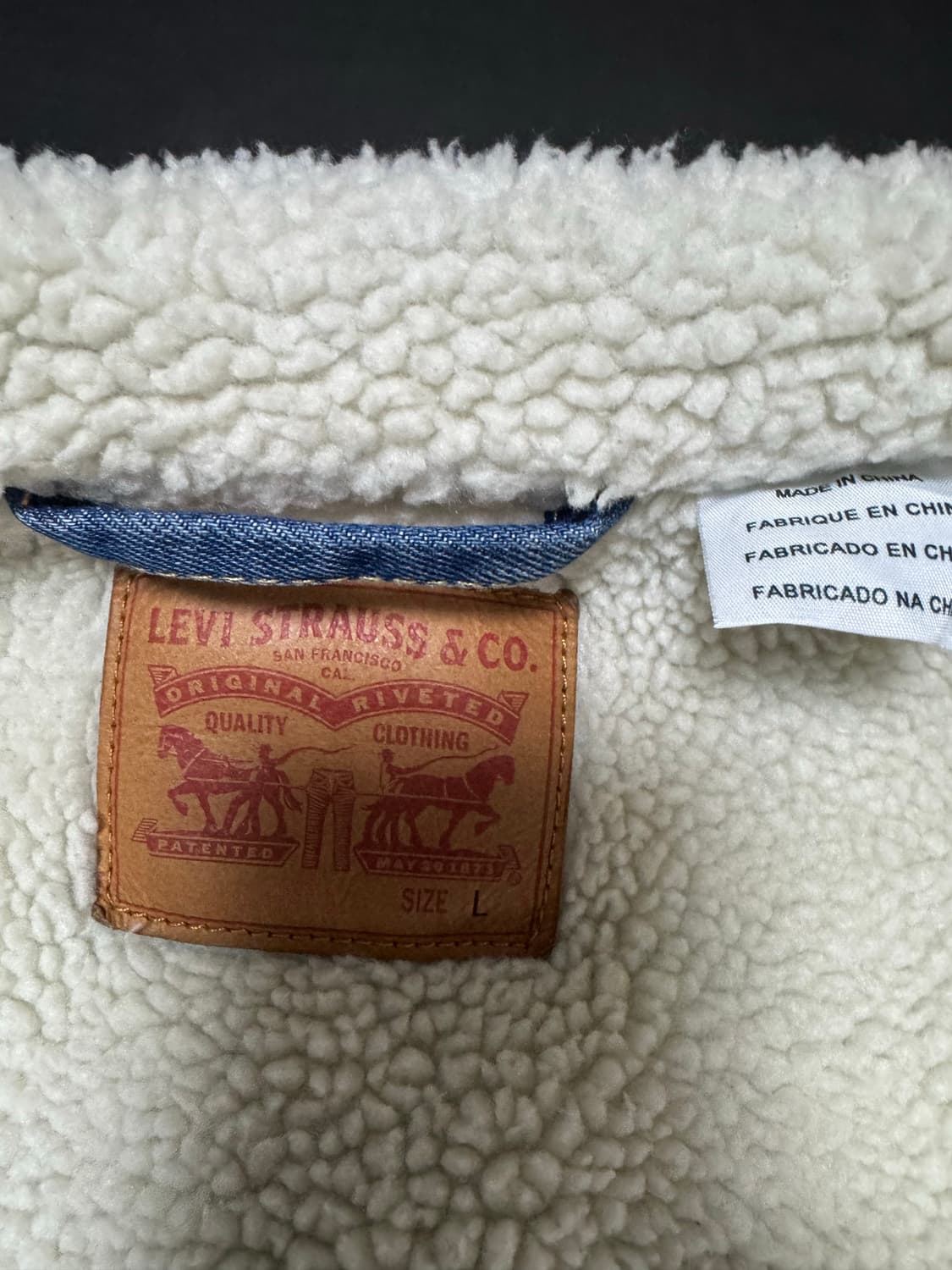 정품중고 리바이스 쉐르파 트러커 양털청자켓 L 상품이미지5