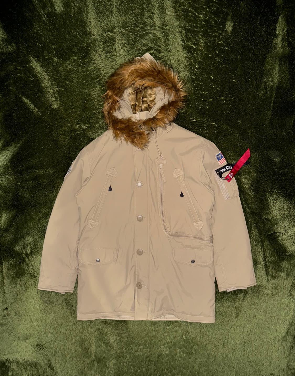 [L] 알파인더스트리 N3B 변형 폴라 헤비 파카 베이지 상품이미지1