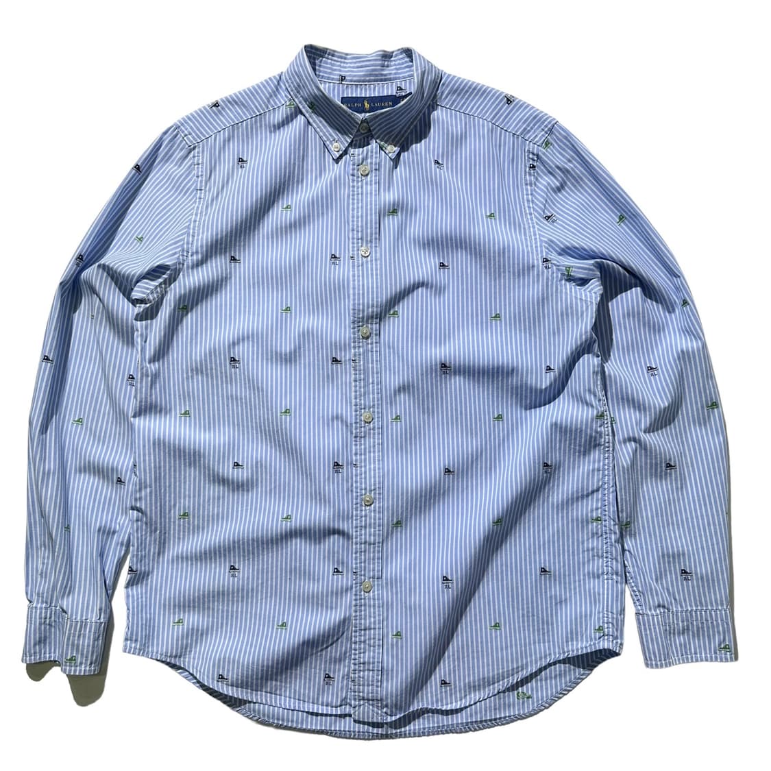 폴로 랄프로렌 엠브로이디드 패턴 스트라이프 셔츠 상품이미지1