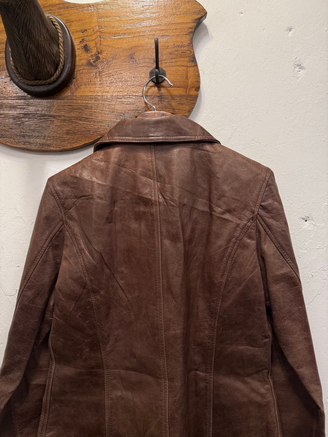 55) Brown Sheep Leather Zip-Up Jacket 상품이미지6