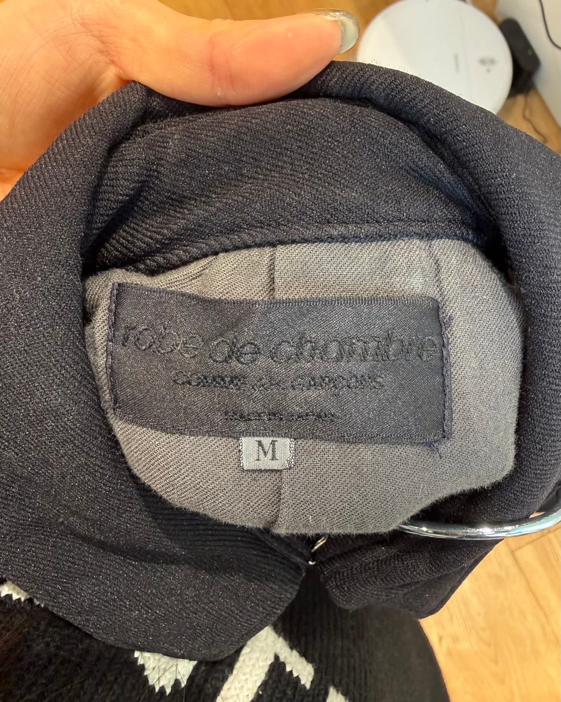 꼼데가르송 robe de chambre 블랙 AD2002 레이어드 자켓  상품이미지8