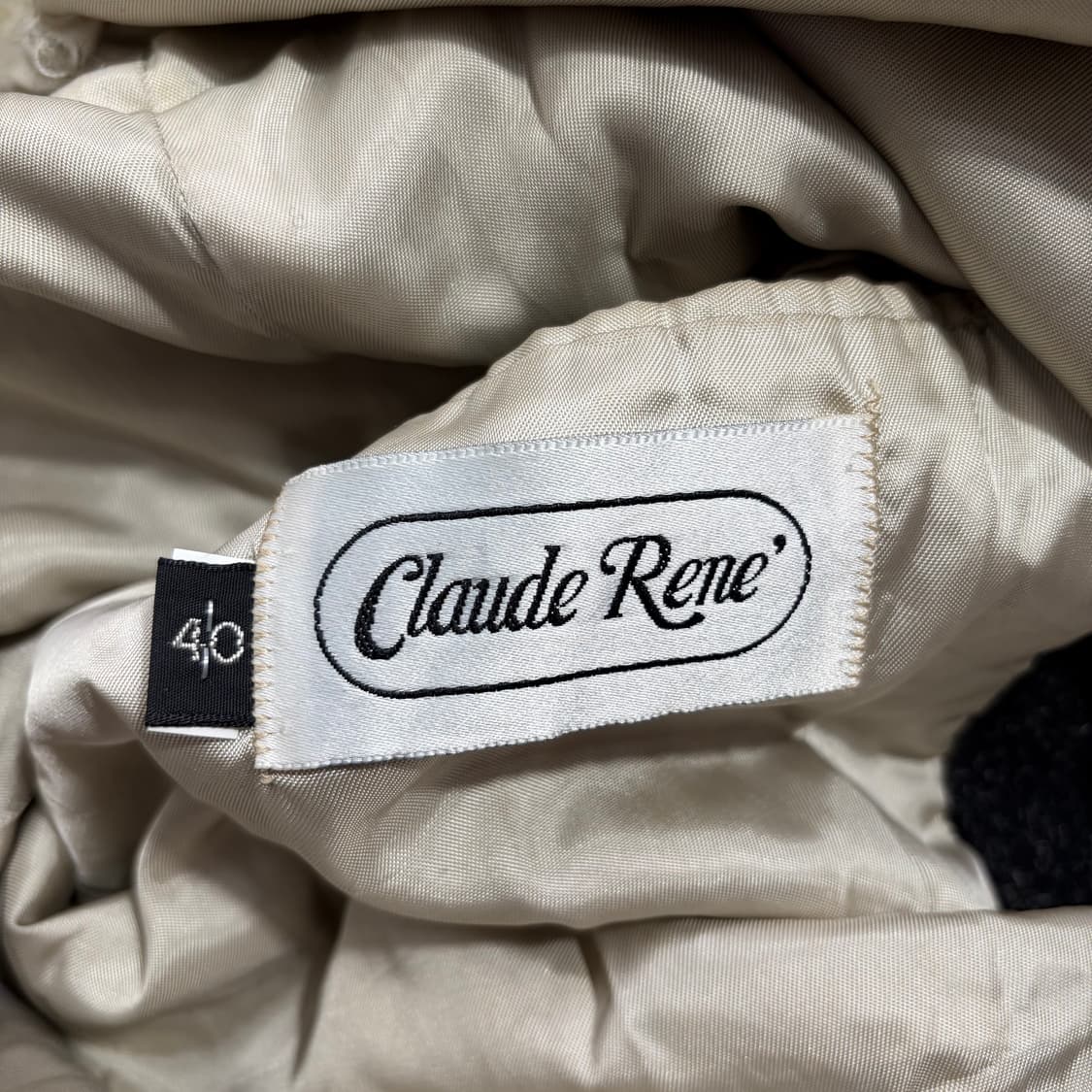 90s 빈티지 다크 그레이 모직 롱코트(40) 상품이미지7