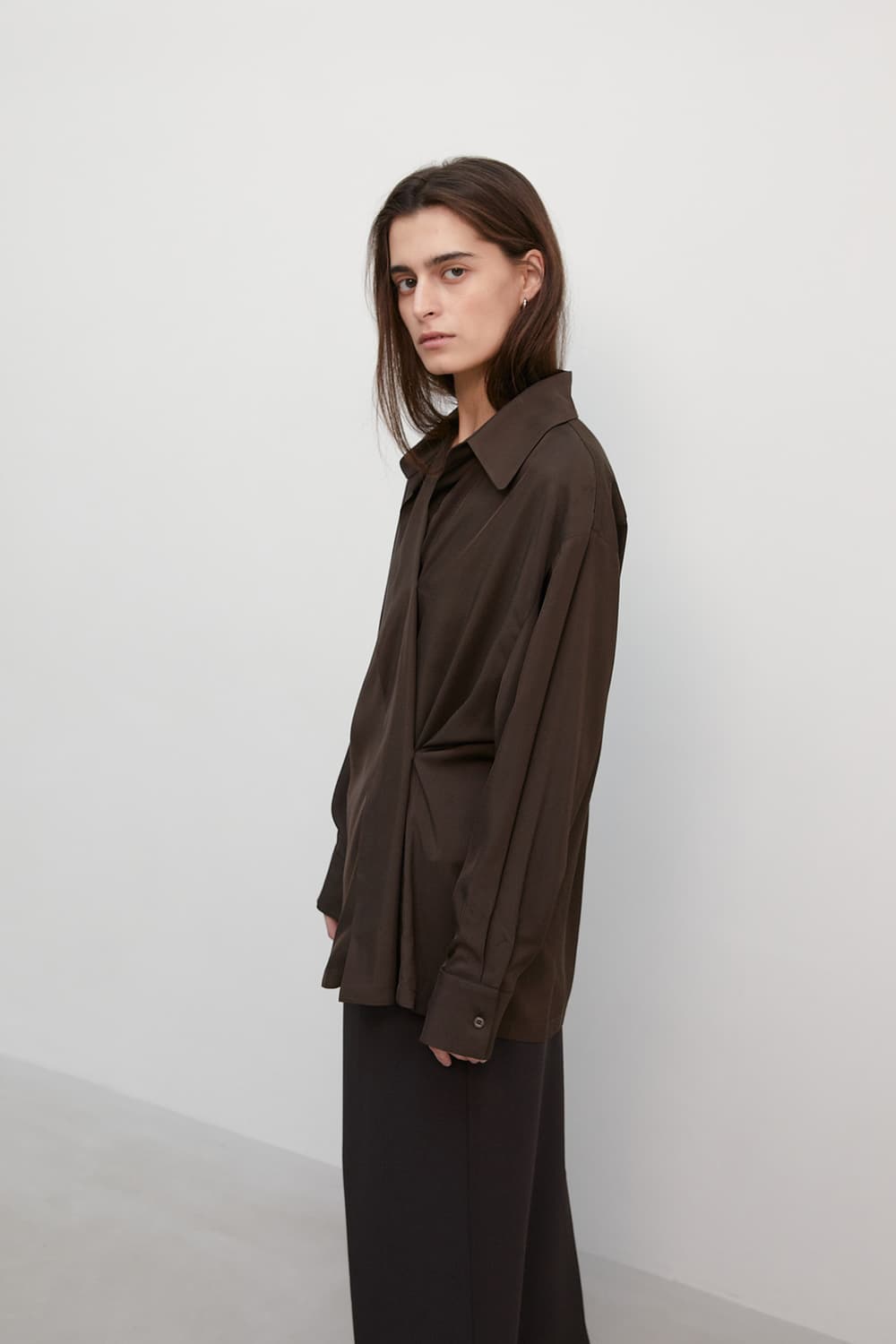 SUAMAR (수아마르) 오픈카라 투웨이 오버핏 셔츠 (새상품) 상품이미지3