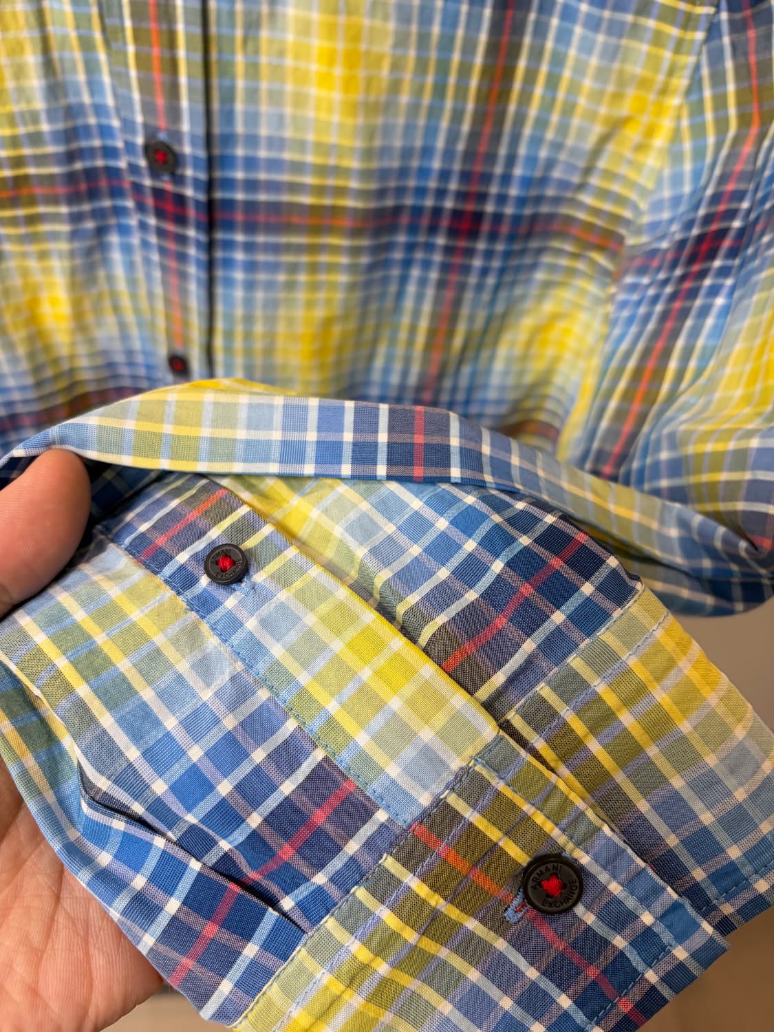 (M) ax 아르마니 익스체인지 멀티체크 셔츠 상품이미지3