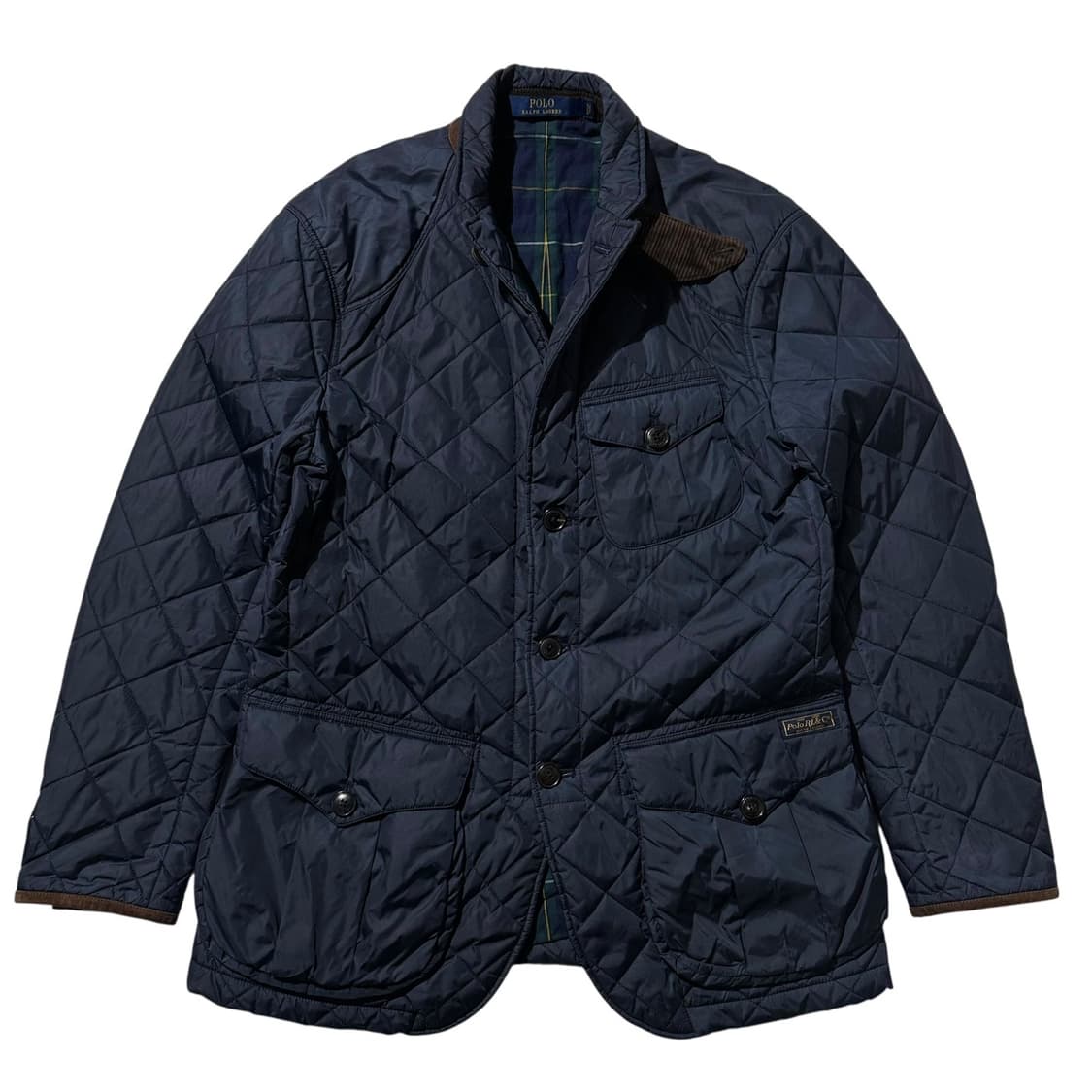 폴로 랄프로렌 퀼팅 싱글 헌팅 블레이저 자켓 네이비 상품이미지1