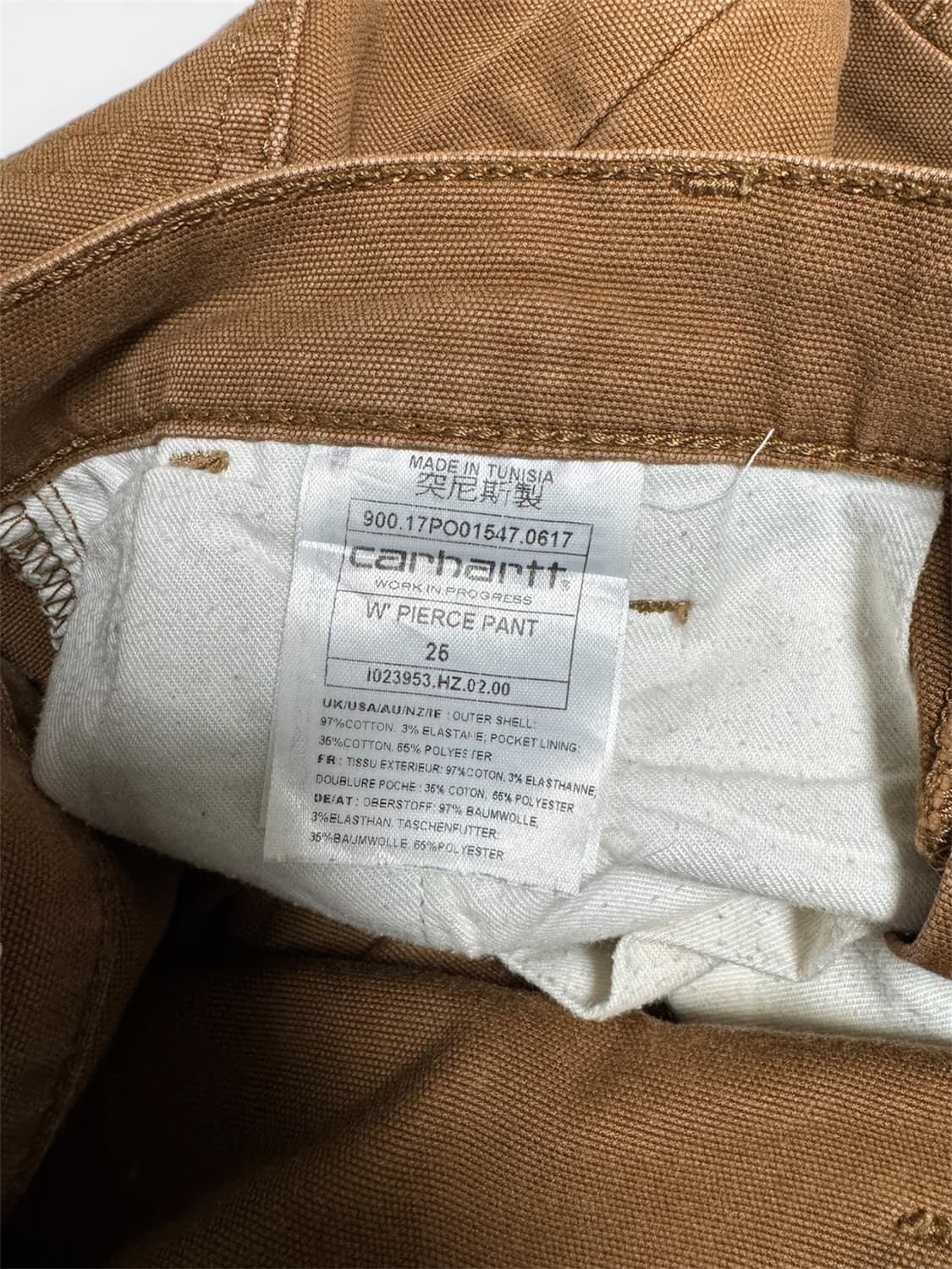 칼하트 WIP 피어스 팬트 상품이미지5