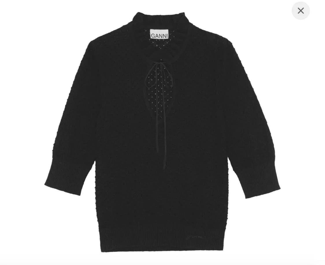 새상품 GANNI 블랙 니트 탑 XXS(44사이즈,55가능) 상품이미지10
