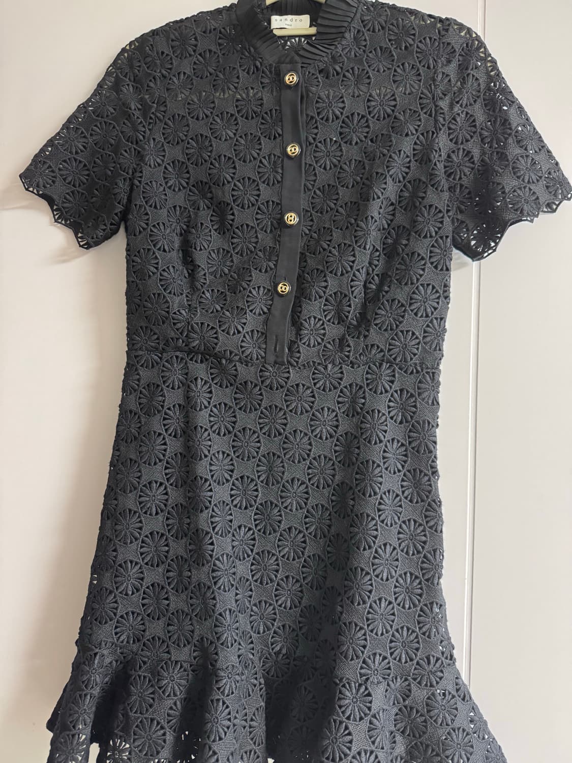 Sandro 레이스 원피스 블랙 상품이미지1