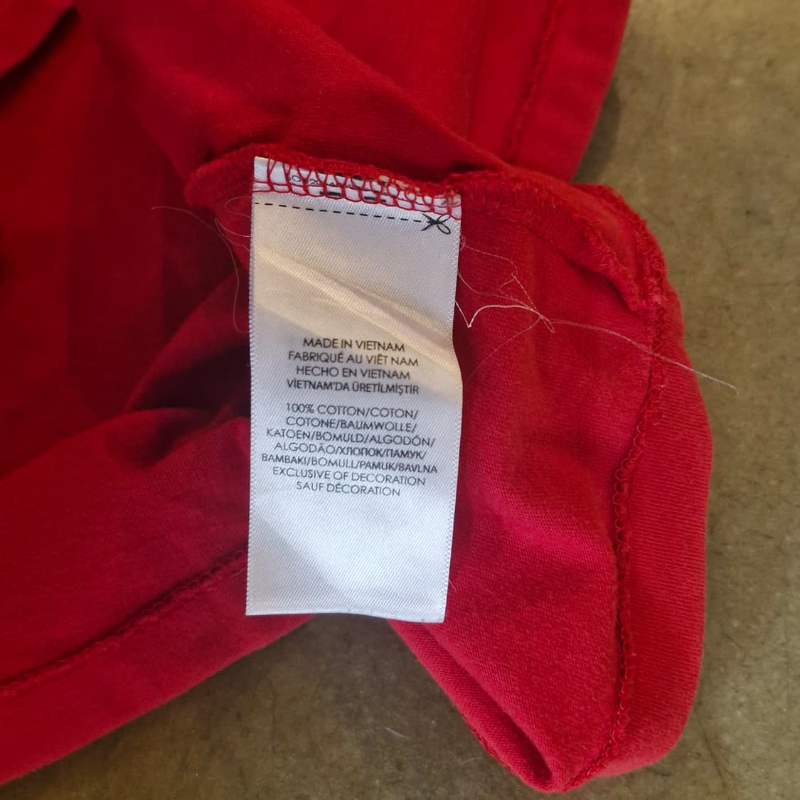 폴로 랄프로렌 레드 반팔 티셔츠 xl 상품이미지4