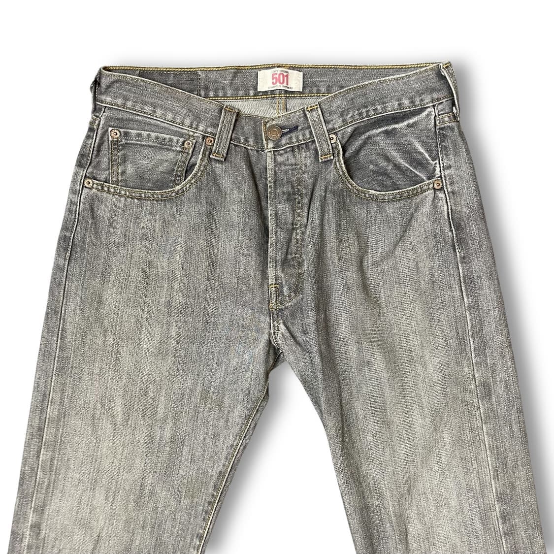 (31) 리바이스 501 그레이 워싱 데님 팬츠 00s 상품이미지3